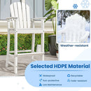 Set of 2 Counter Height Outdoor HDPE Bar Stool with Armrests and Footrest by LJGDeals