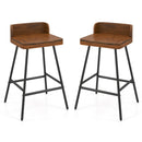 Counter Height Bar Stool Set with Low Back and Footrest by DirectDeals