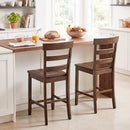 Counter Height Bar Stools Set of 2 - Rubber Wood Frame