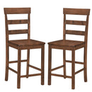 Counter Height Bar Stools Set of 2 - Rubber Wood Frame