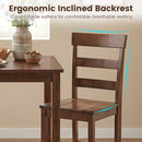 Counter Height Bar Stools Set of 2 - Rubber Wood Frame
