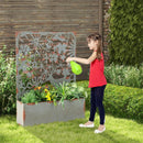 Set of 2 Decorative Raised Garden Bed with Trellises-Rust by LJGDeals