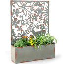 Set of 2 Decorative Raised Garden Bed with Trellises-Rust by LJGDeals