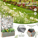 Set of 2 Decorative Raised Garden Bed with Trellises-Rust by LJGDeals