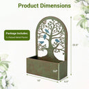 Set of 2 Decorative Raised Garden Bed for Climbing Plants-Rust by LJGDeals