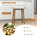 Set of 2 25.5 Inch Dining Bar Stool with Seaweed Woven Seat by LJGDeals