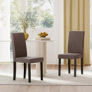 Set of 2 Dining Chair Mid-Century Modern Fabric Upholstered Parson Chairs by LJGDeals