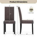 Set of 2 Dining Chair Mid-Century Modern Fabric Upholstered Parson Chairs by LJGDeals