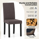 Set of 2 Dining Chair Mid-Century Modern Fabric Upholstered Parson Chairs by LJGDeals