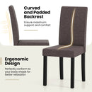 Set of 2 Dining Chair Mid-Century Modern Fabric Upholstered Parson Chairs by LJGDeals