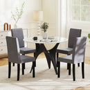 Set of 2 Dining Chair Mid-Century Modern Fabric Upholstered Parson Chairs by LJGDeals