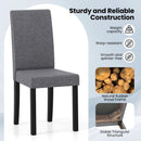 Set of 2 Dining Chair Mid-Century Modern Fabric Upholstered Parson Chairs by LJGDeals