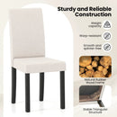 Set of 2 Dining Chair Mid-Century Modern Fabric Upholstered Parson Chairs by LJGDeals