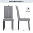 Set of 2 Dining Chair Mid-Century Modern Fabric Upholstered Parson Chairs by LJGDeals