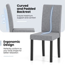 Set of 2 Dining Chair Mid-Century Modern Fabric Upholstered Parson Chairs by LJGDeals