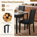 Set of 4 Dining Chairs with Solid Rubber and Wood Legs by LJGDeals