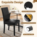Set of 4 Dining Chairs with Solid Rubber and Wood Legs by LJGDeals