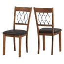 Set of 2 Dining Chair Fabric/Faux Leather Upholstered with Padded Seat by LJGDeals