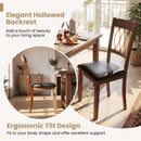 Set of 2 Dining Chair Fabric/Faux Leather Upholstered with Padded Seat by LJGDeals