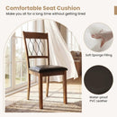 Set of 2 Dining Chair Fabric/Faux Leather Upholstered with Padded Seat by LJGDeals