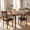 Set of 2 Dining Chair Fabric/Faux Leather Upholstered with Padded Seat by LJGDeals