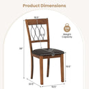Set of 2 Dining Chair Fabric/Faux Leather Upholstered with Padded Seat by LJGDeals