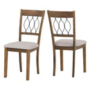 Set of 2 Dining Chair Fabric/Faux Leather Upholstered with Padded Seat by LJGDeals
