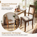Set of 2 Dining Chair Fabric/Faux Leather Upholstered with Padded Seat by LJGDeals