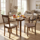 Set of 2 Dining Chair Fabric/Faux Leather Upholstered with Padded Seat by LJGDeals