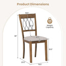 Set of 2 Dining Chair Fabric/Faux Leather Upholstered with Padded Seat by LJGDeals