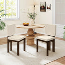 Wooden Dining Chair Set of 2 with Rubber Wood Leg for Home Office Living Room-Brown by LJGDeals