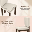 Wooden Dining Chair Set of 2 with Rubber Wood Leg for Home Office Living Room-Brown by LJGDeals