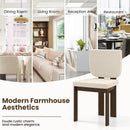Wooden Dining Chair Set of 2 with Rubber Wood Leg for Home Office Living Room-Brown by LJGDeals