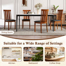 Set of 2 Dining Room Chairs with Rubber Wood Frame PU Leather Seat-Walnut