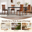 Set of 2 Dining Room Chairs with Rubber Wood Frame PU Leather Seat-Walnut by LJGDeals