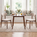 Upholstered Dining Chairs with Curved Back, Set of 2 by LJGDeals
