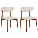 Upholstered Dining Chairs with Curved Back, Set of 2 by LJGDeals