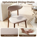 Upholstered Dining Chairs with Curved Back, Set of 2 by LJGDeals