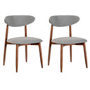 Upholstered Dining Chairs with Curved Back, Set of 2 by LJGDeals