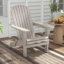 1 Piece Folding Adirondack Chair with High Backrest and Wide Armrests by LJGDeals