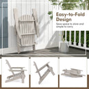 1 Piece Folding Adirondack Chair with High Backrest and Wide Armrests by DirectDeals