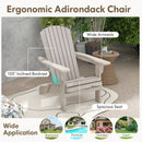 1 Piece Folding Adirondack Chair with High Backrest and Wide Armrests by DirectDeals
