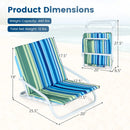 Folding Beach Chairs Set of 2 with Padded Seat by LJGDeals