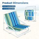 Folding Beach Chairs Set of 2 with Padded Seat by DirectDeals