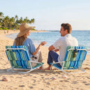 Folding Beach Chairs Set of 2 with Padded Seat by LJGDeals