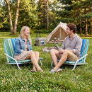 Folding Beach Chairs Set of 2 with Padded Seat by LJGDeals