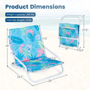 Folding Beach Chairs Set of 2 with Padded Seat by LJGDeals
