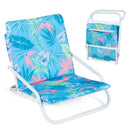 Folding Beach Chairs Set of 2 with Padded Seat by DirectDeals