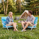Folding Beach Chairs Set of 2 with Padded Seat by DirectDeals