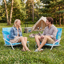 Folding Beach Chairs Set of 2 with Padded Seat by LJGDeals